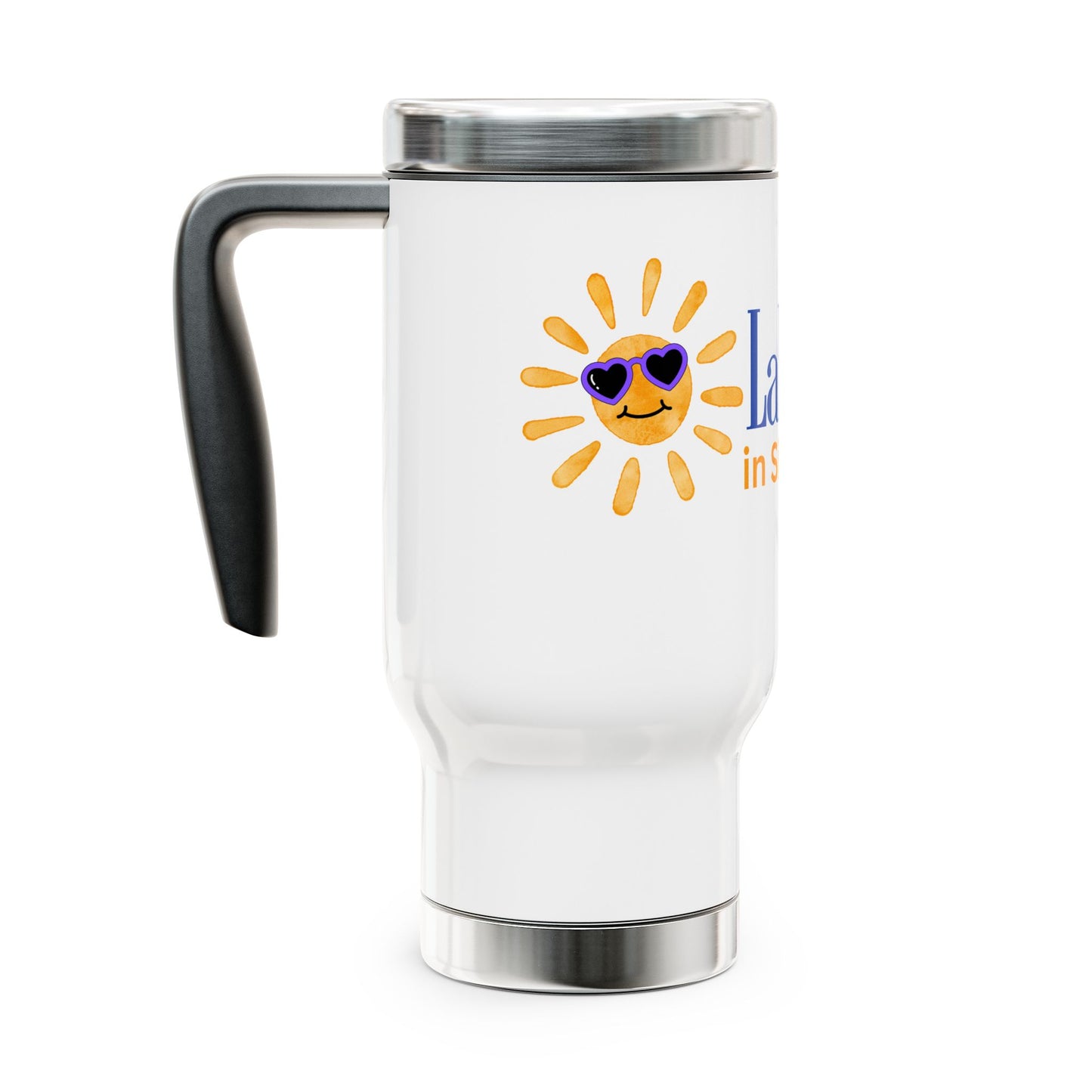 LakeVibing Frog Stainless Steel Travel Mug with Handle (Personalized)