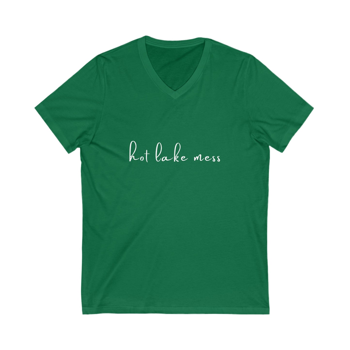 Hot Lake Mess Unisex Jersey Short Sleeve V-Neck Tee
