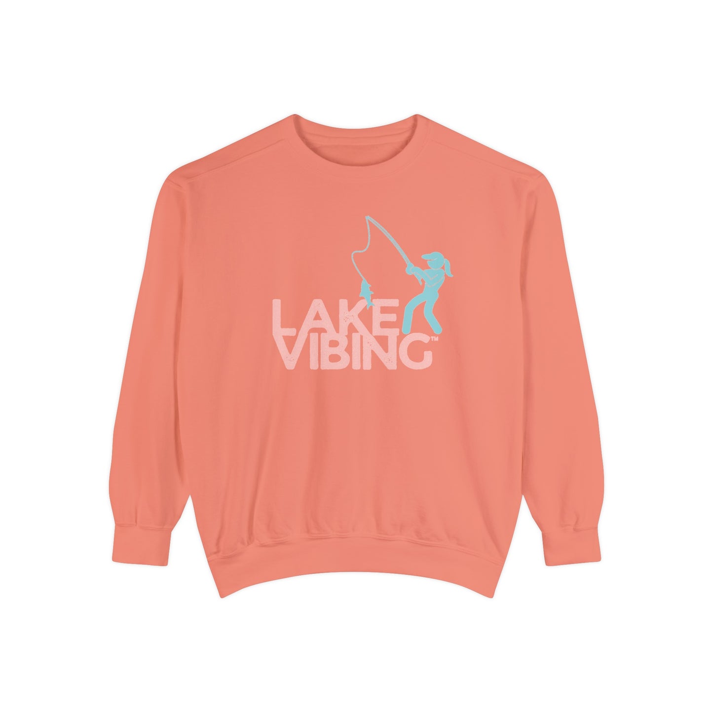 Lake Vibing Fishergirl Unisex Garment-Dyed Sweatshirt