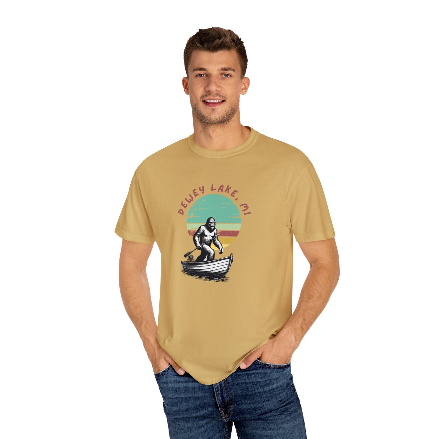 Dewey Lake Monster Unisex Garment-Dyed T-shirt