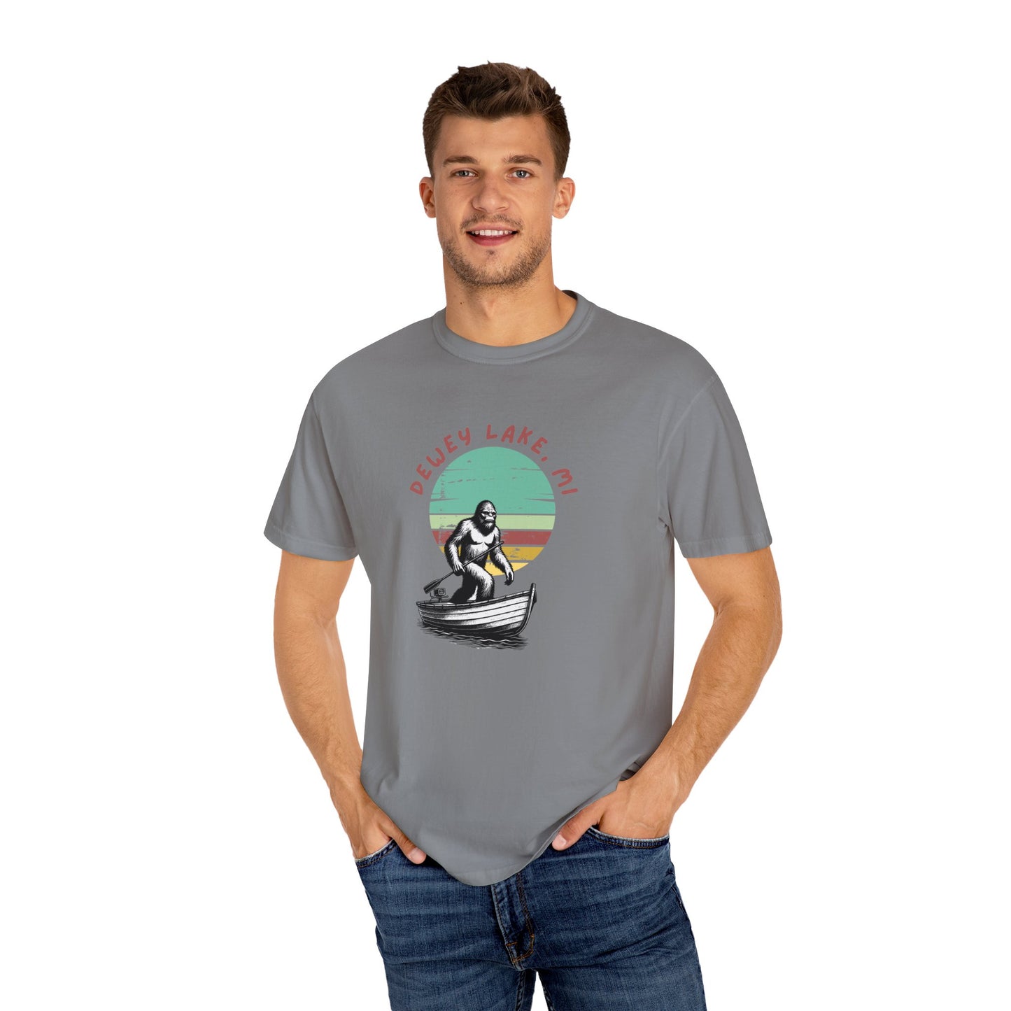 Dewey Lake Monster Unisex Garment-Dyed T-shirt
