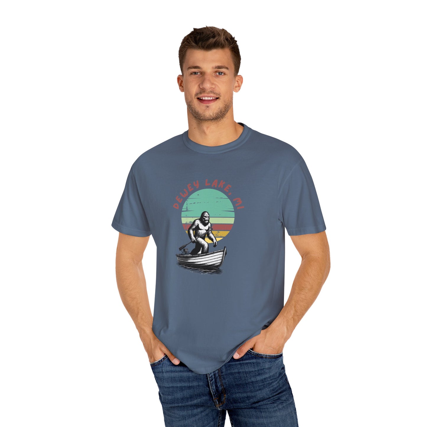 Dewey Lake Monster Unisex Garment-Dyed T-shirt