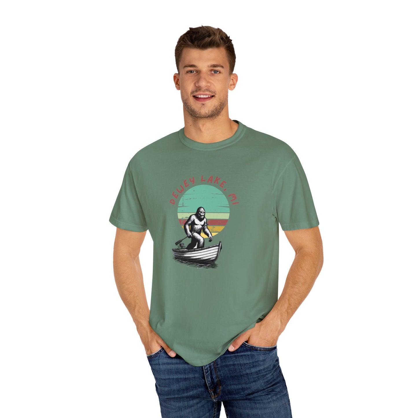 Dewey Lake Monster Unisex Garment-Dyed T-shirt