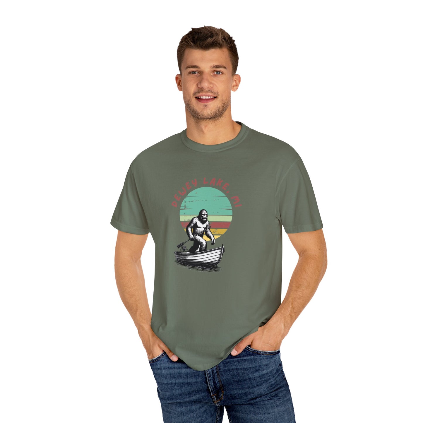 Dewey Lake Monster Unisex Garment-Dyed T-shirt