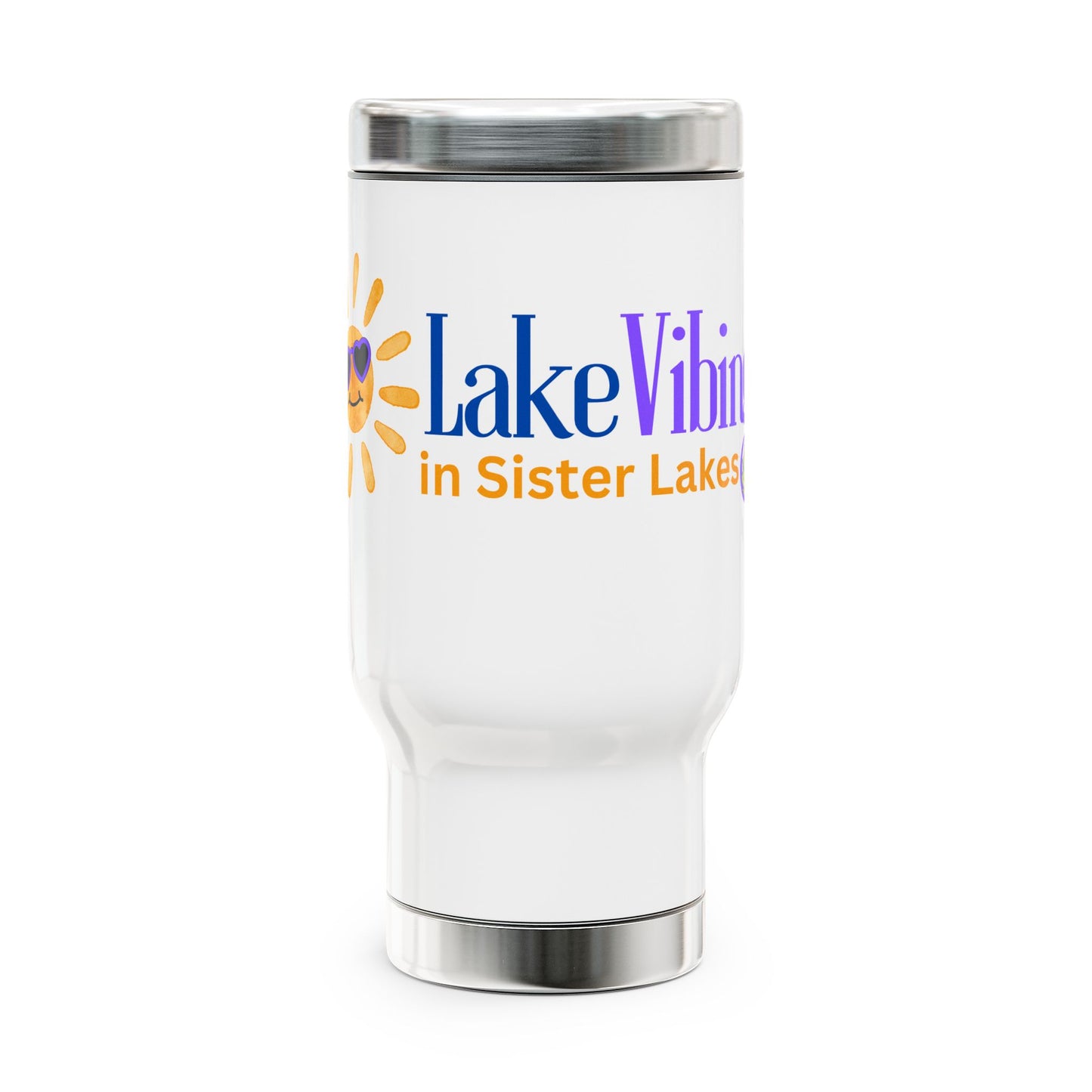 LakeVibing Frog Stainless Steel Travel Mug with Handle (Personalized)