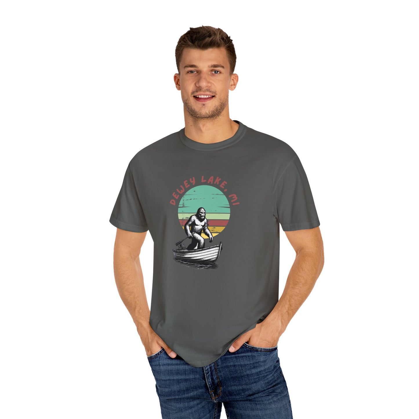 Dewey Lake Monster Unisex Garment-Dyed T-shirt