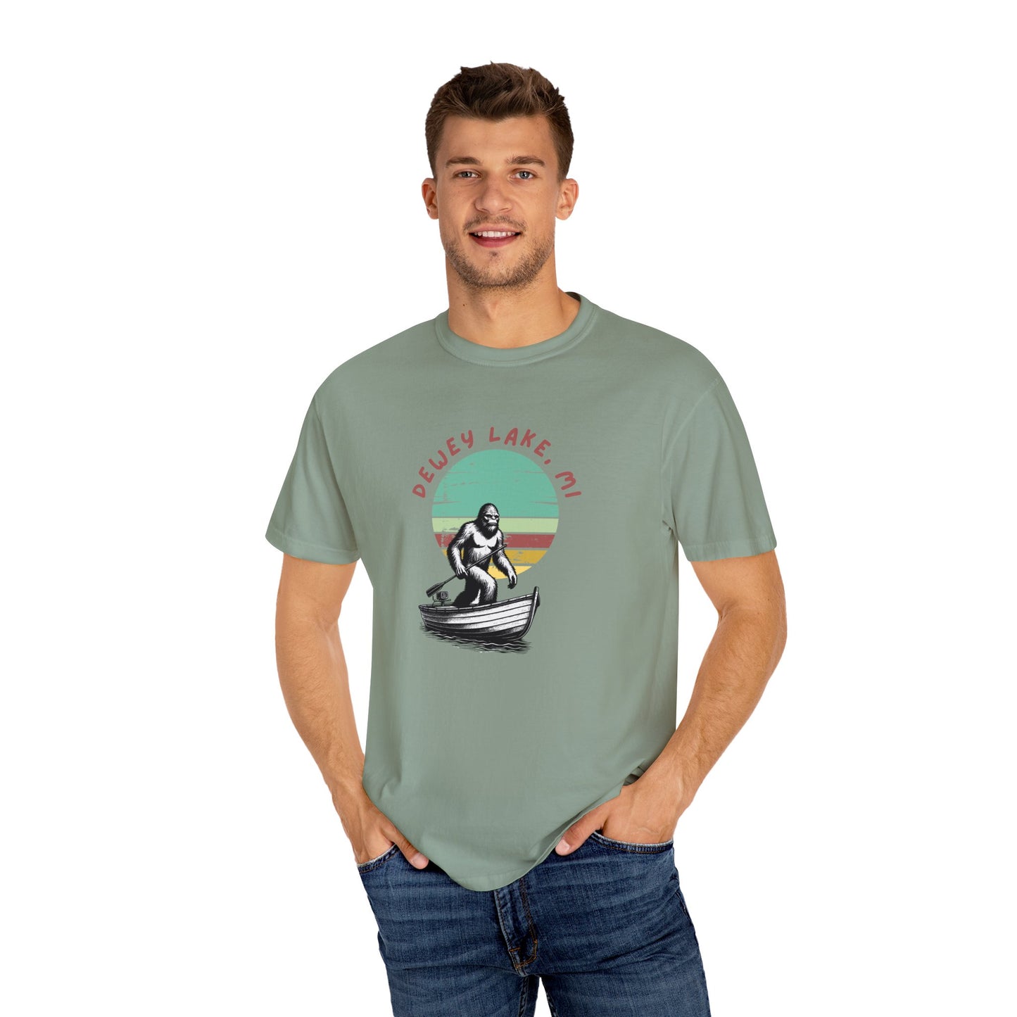 Dewey Lake Monster Unisex Garment-Dyed T-shirt