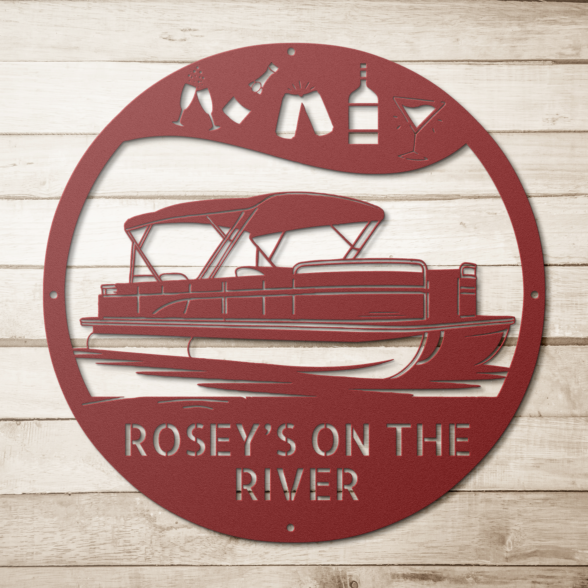 Pontoon_Boat_Metal_Sign_Red_Simple_Wood_BKGD_Mockup.png