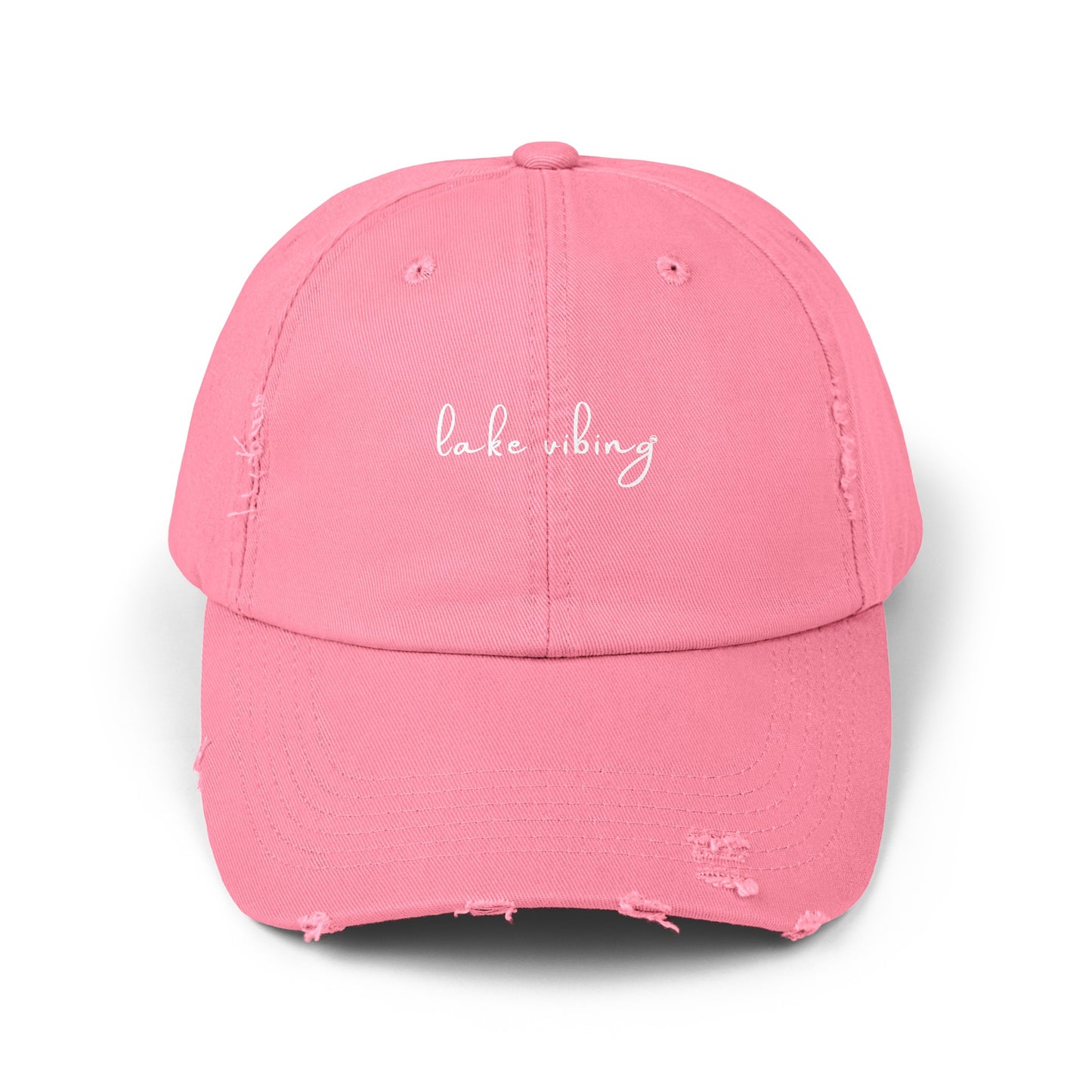 Lake Vibing Fishing Unisex Distressed Cap
