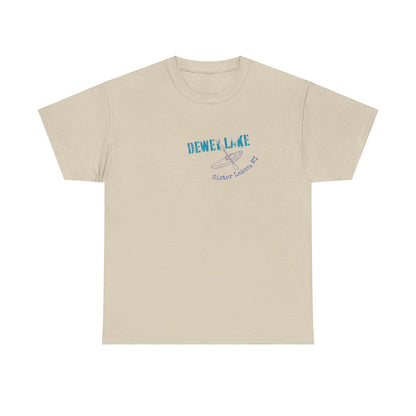 Dewey Lake Kayaker in Sister Lakes, MI Unisex Heavy Cotton Tee