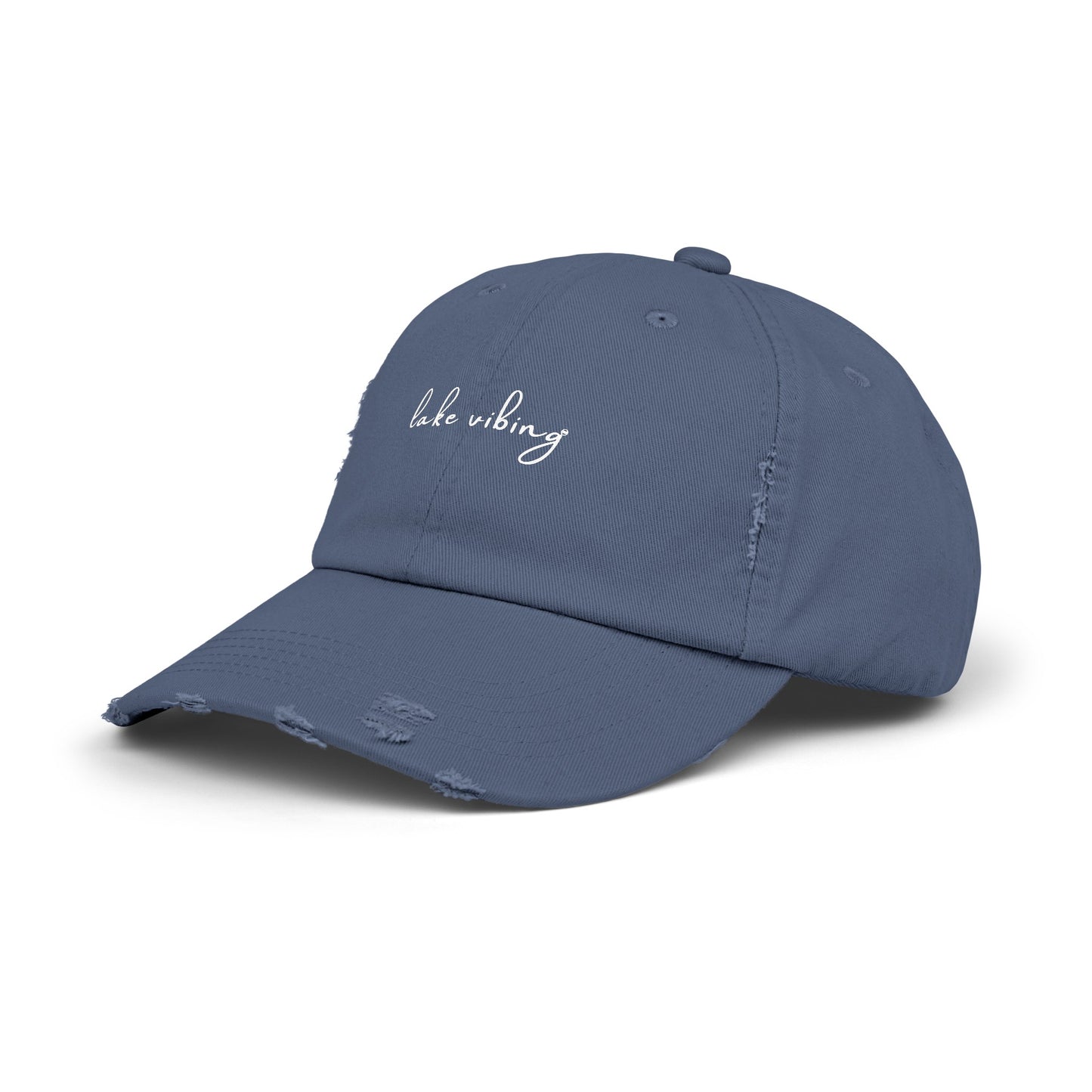 Lake Vibing Fishing Unisex Distressed Cap