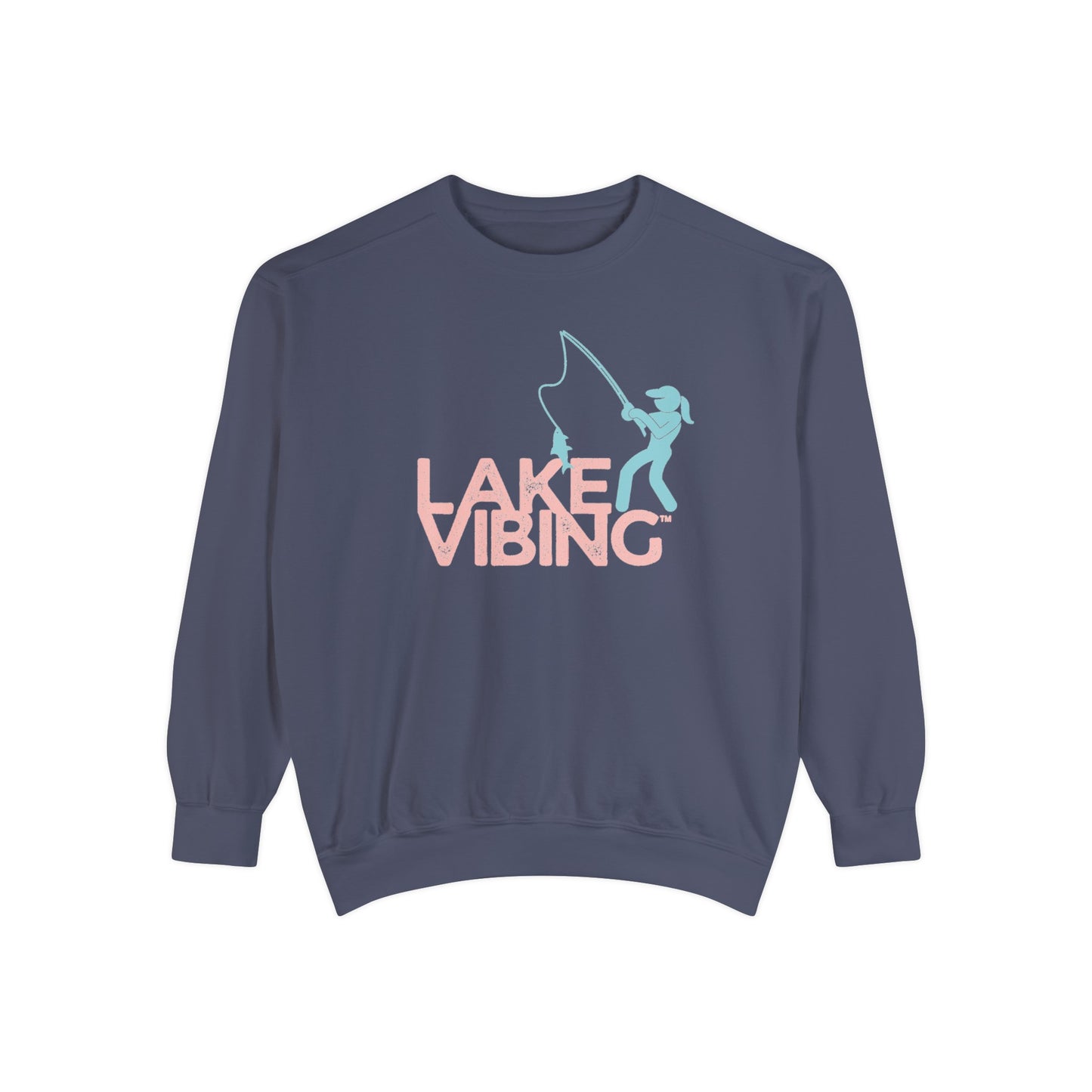Lake Vibing Fishergirl Unisex Garment-Dyed Sweatshirt