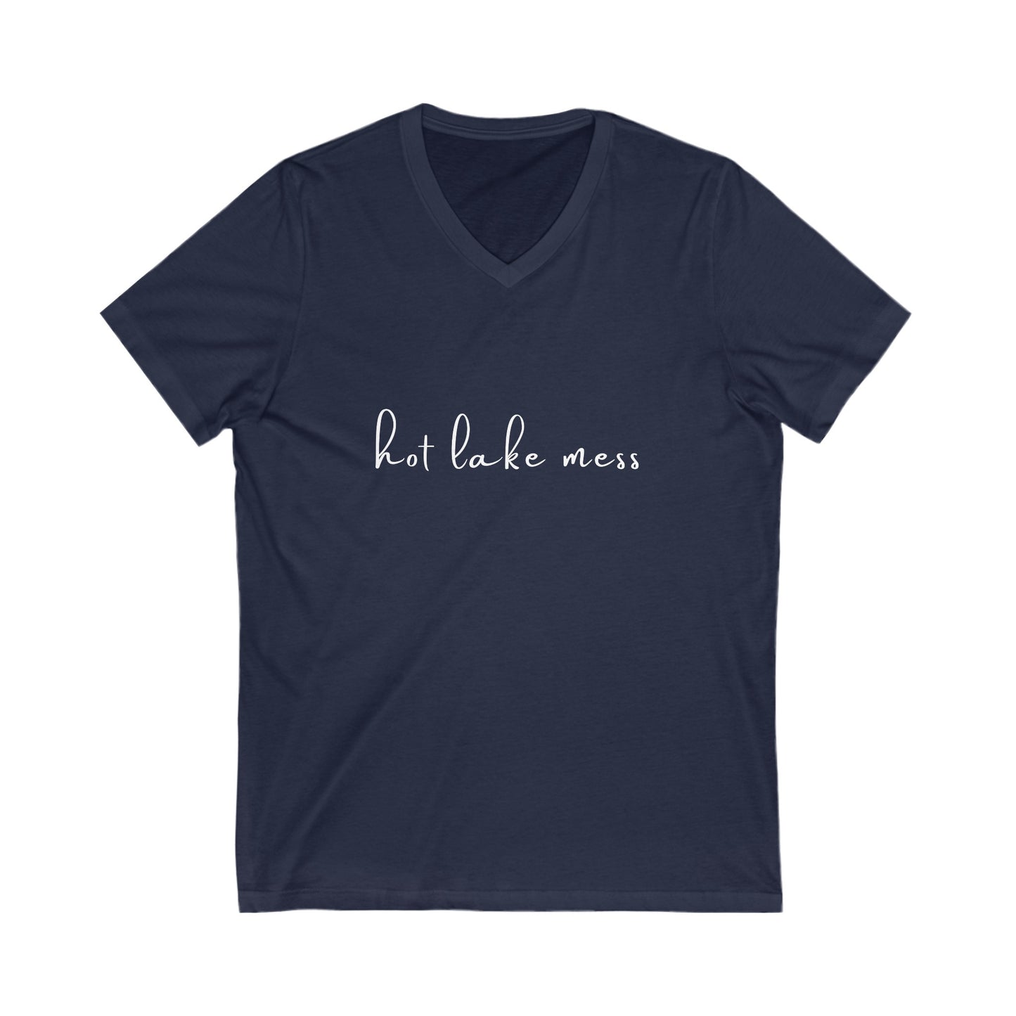 Hot Lake Mess Unisex Jersey Short Sleeve V-Neck Tee