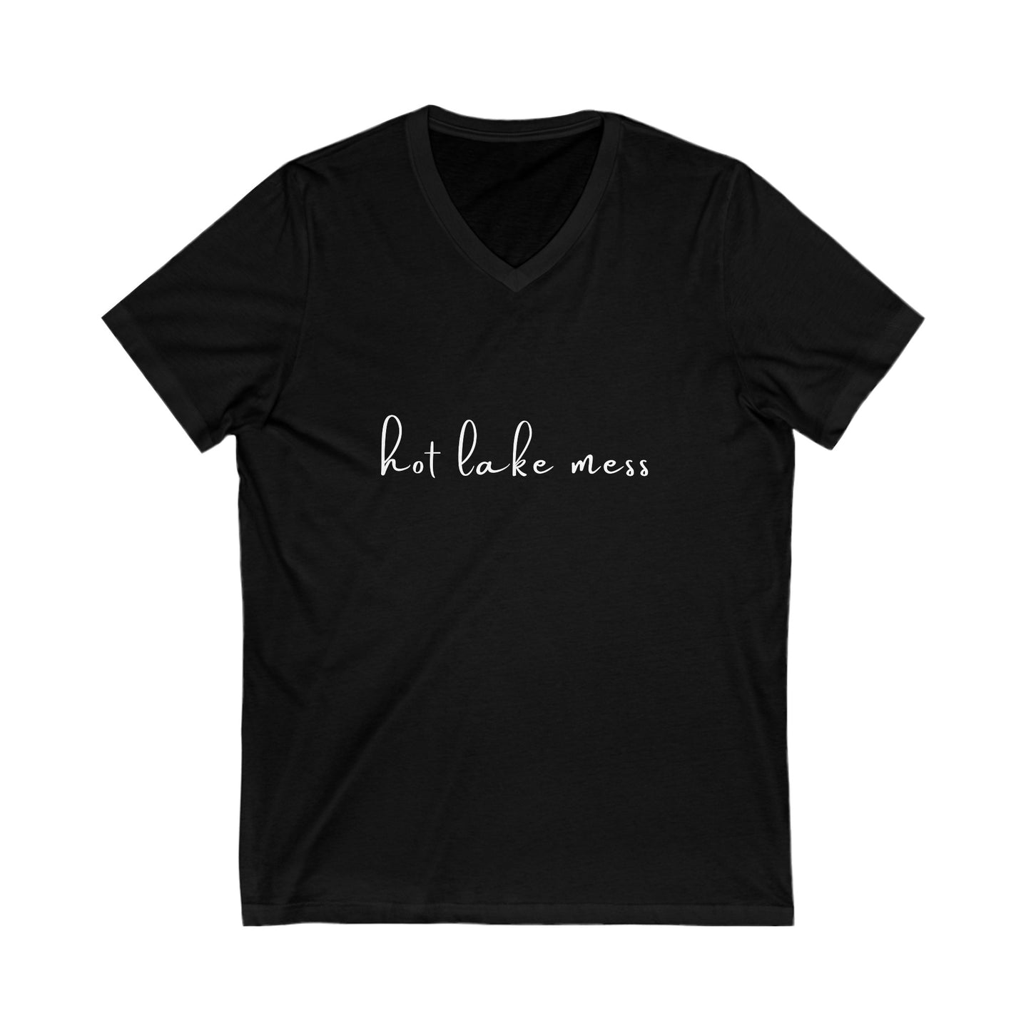 Hot Lake Mess Unisex Jersey Short Sleeve V-Neck Tee