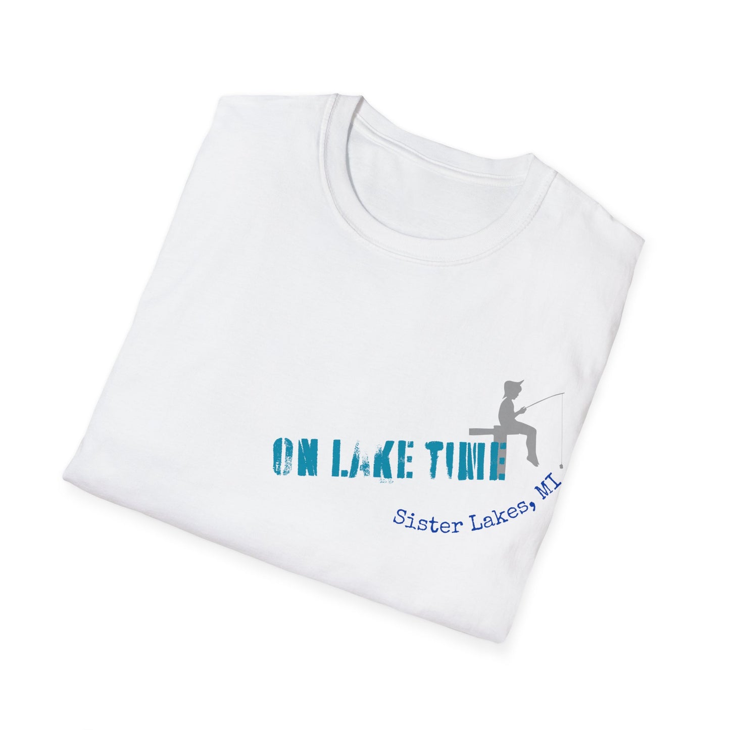 On Lake Time Fishing Sister Lakes Unisex Softstyle T-Shirt