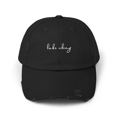Lake Vibing Fishing Unisex Distressed Cap