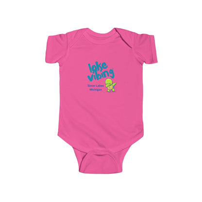 Lake Vibing in Sister Lakes Turtle Dance Infant Fine Jersey Bodysuit