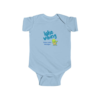 Lake Vibing in Sister Lakes Turtle Dance Infant Fine Jersey Bodysuit