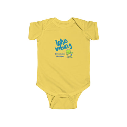 Lake Vibing in Sister Lakes Turtle Dance Infant Fine Jersey Bodysuit