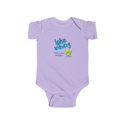 Lake Vibing in Sister Lakes Turtle Dance Infant Fine Jersey Bodysuit