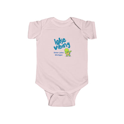 Lake Vibing in Sister Lakes Turtle Dance Infant Fine Jersey Bodysuit