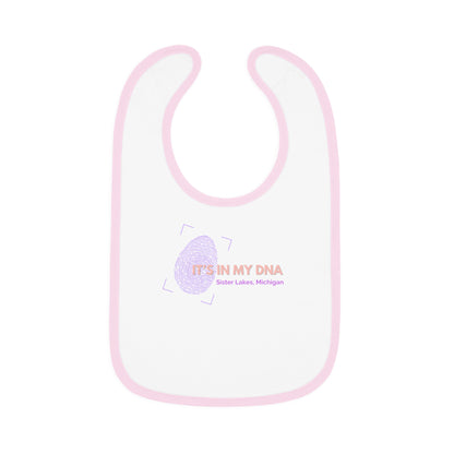 Sister Lakes IT'S IN MY DNA Baby Contrast Trim Jersey Bib