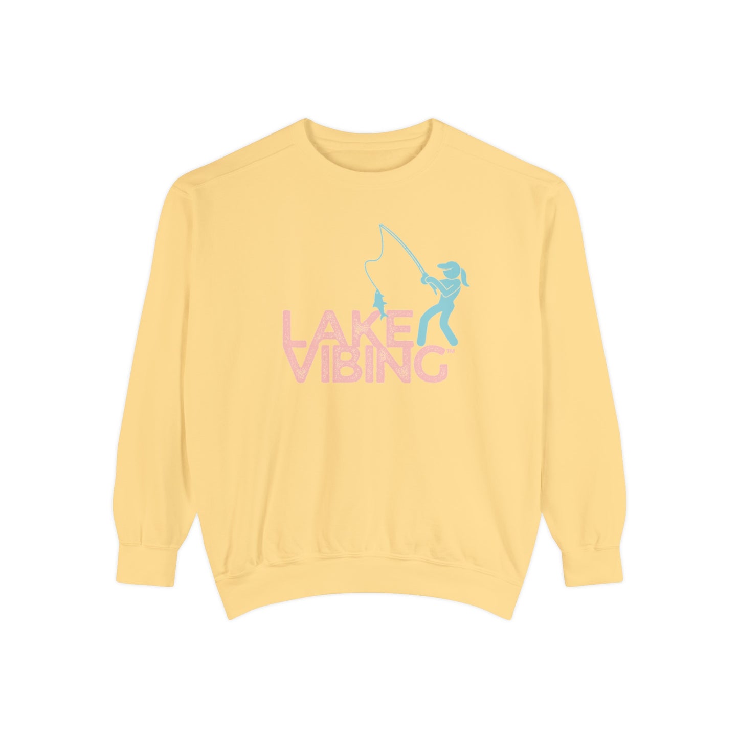 Lake Vibing Fishergirl Unisex Garment-Dyed Sweatshirt