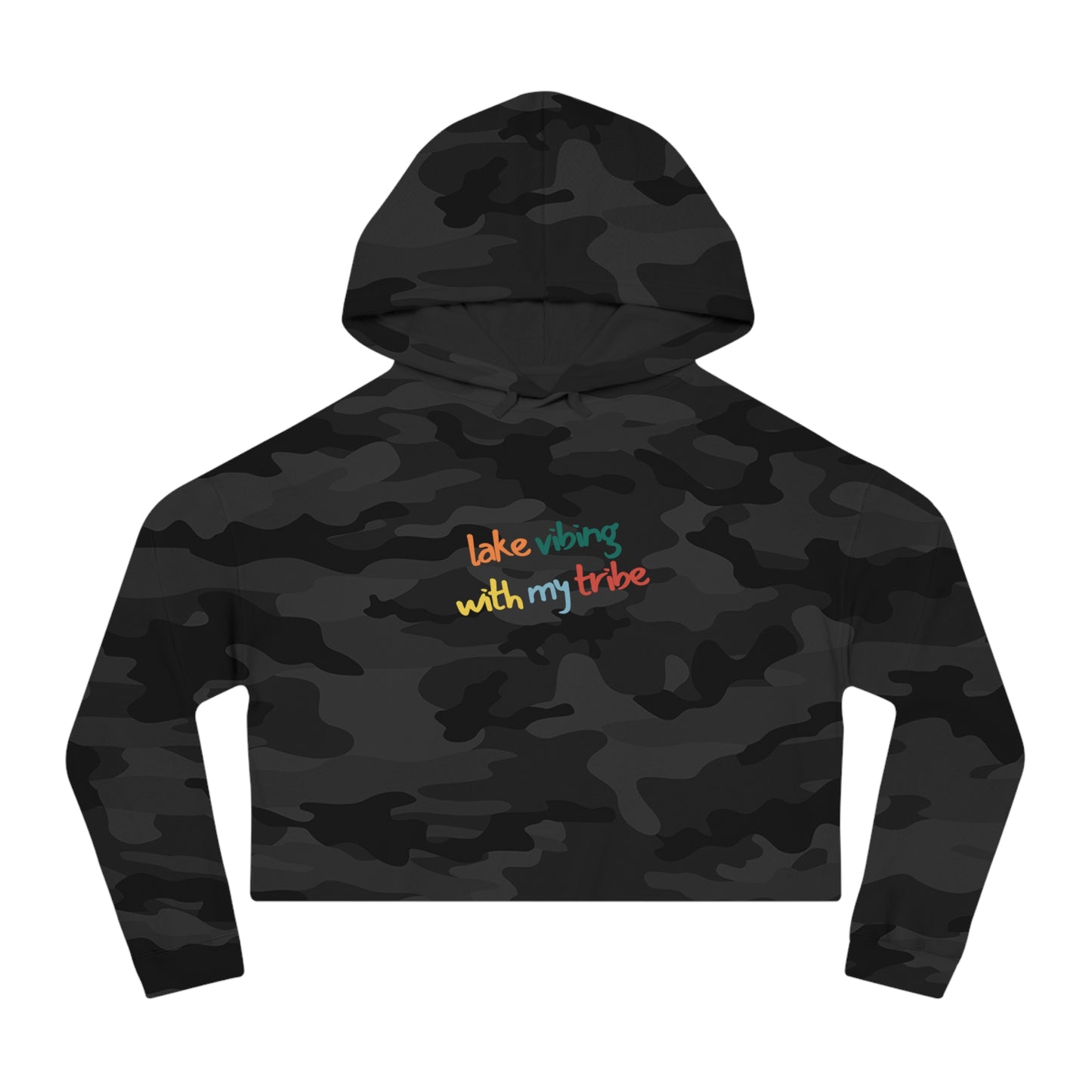 Lake Vibing with my Tribe Women’s Cropped Hooded Sweatshirt