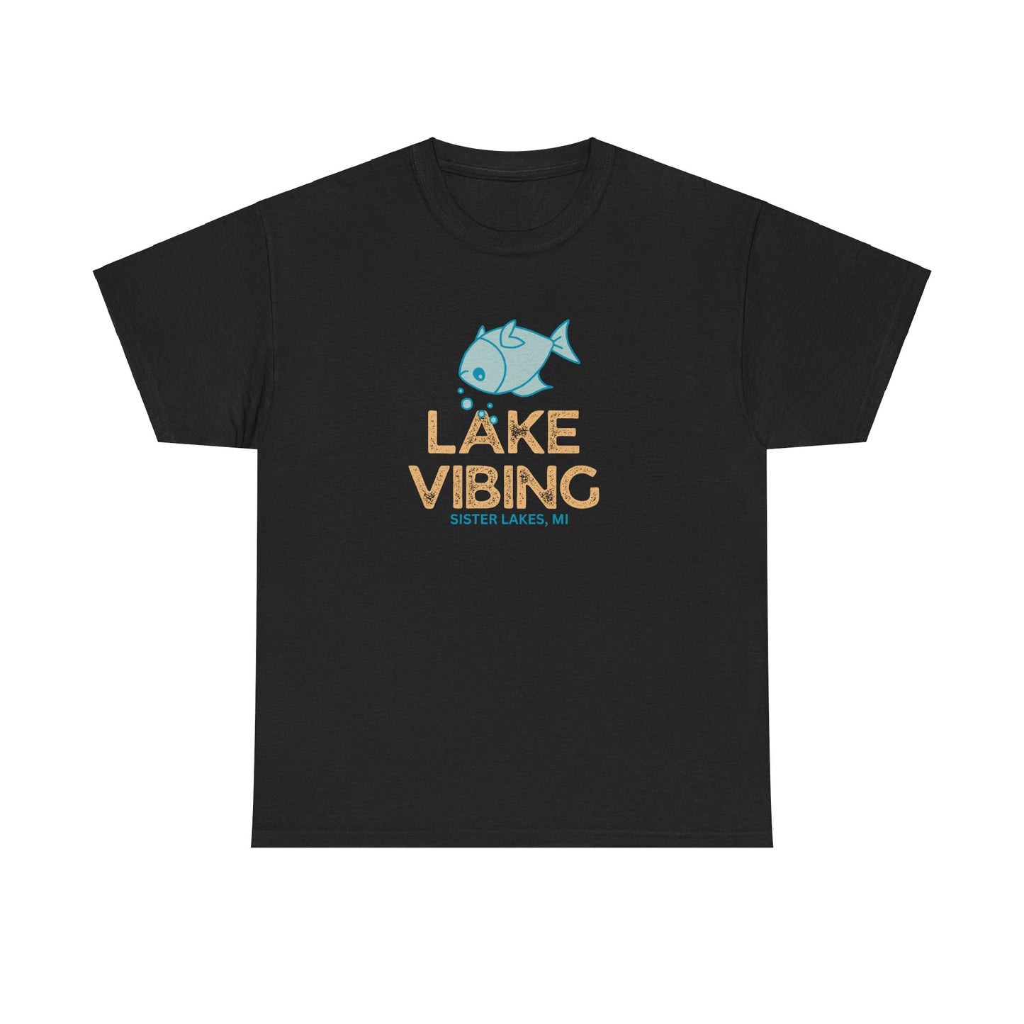 Lake Vibing Upside Down Fish Cotton Tee