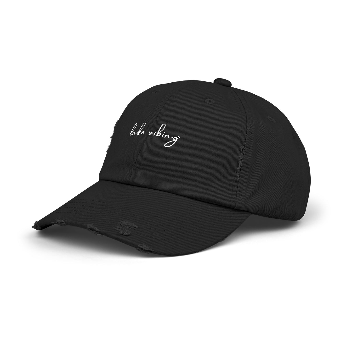 Lake Vibing Fishing Unisex Distressed Cap