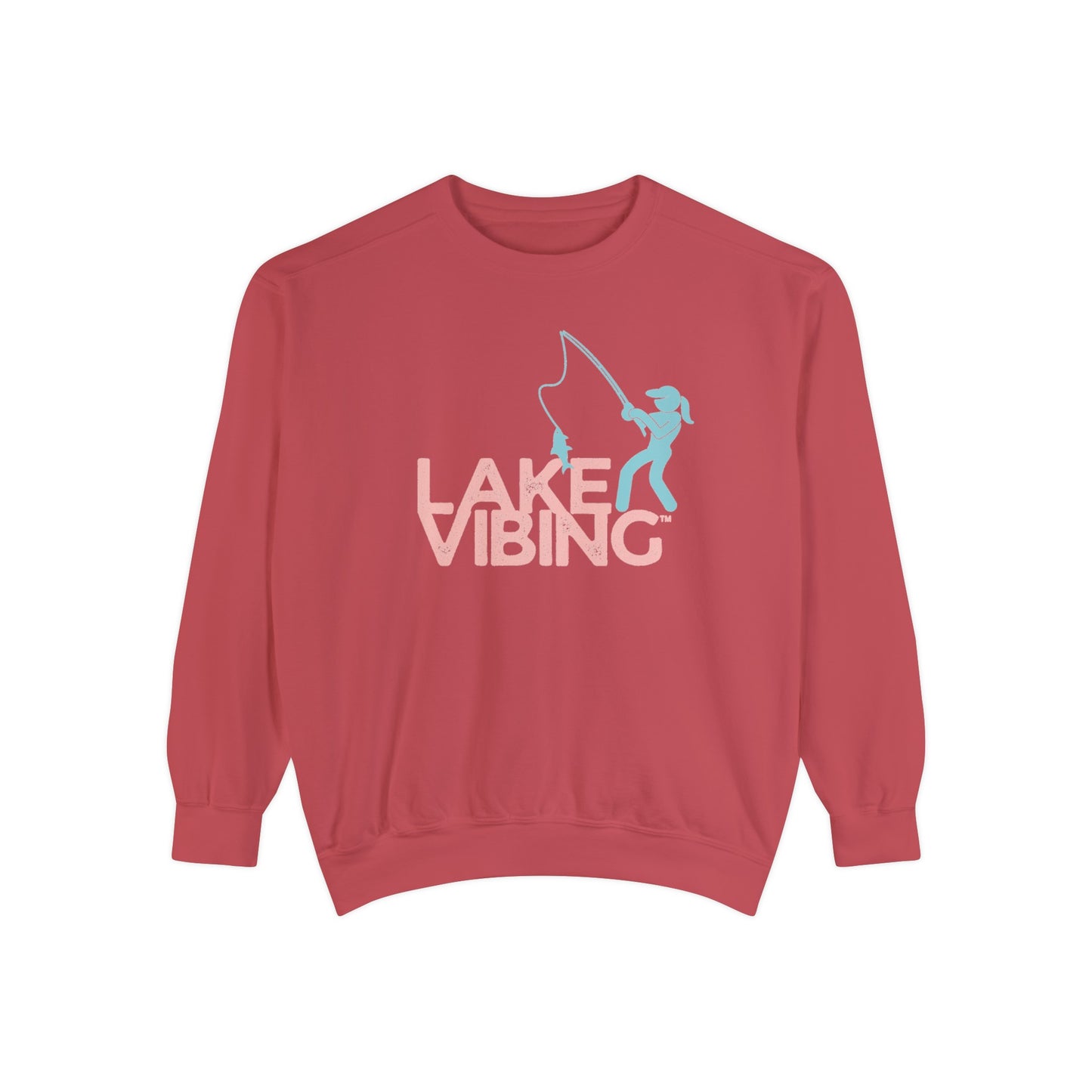 Lake Vibing Fishergirl Unisex Garment-Dyed Sweatshirt