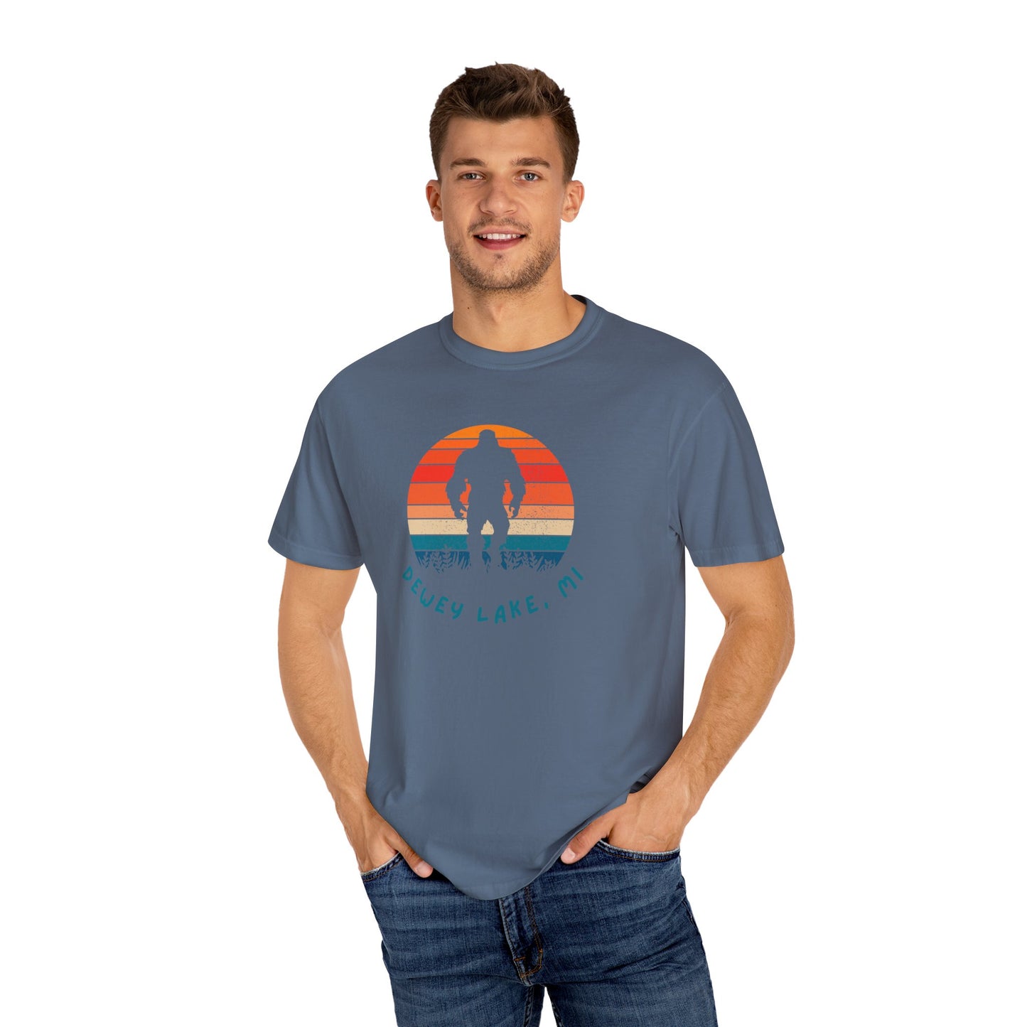 Dewey Lake Monster Unisex Garment-Dyed T-shirt