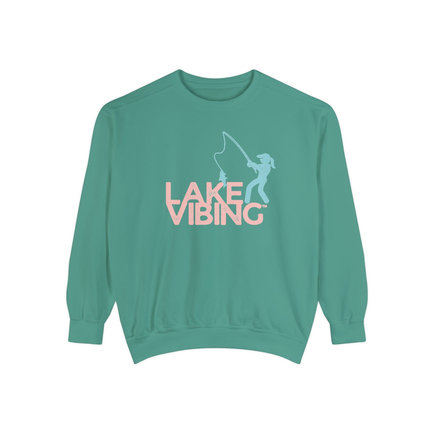Lake Vibing Fishergirl Unisex Garment-Dyed Sweatshirt