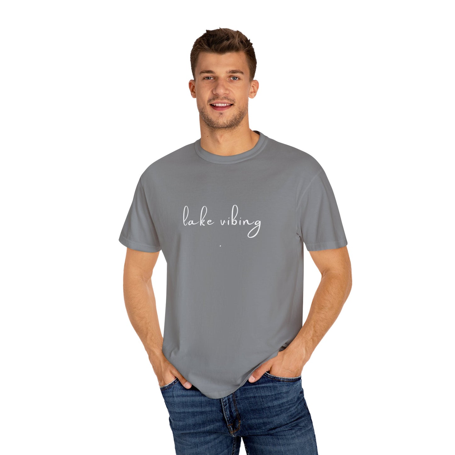 Lake Vibing (period) Unisex Garment-Dyed T-shirt