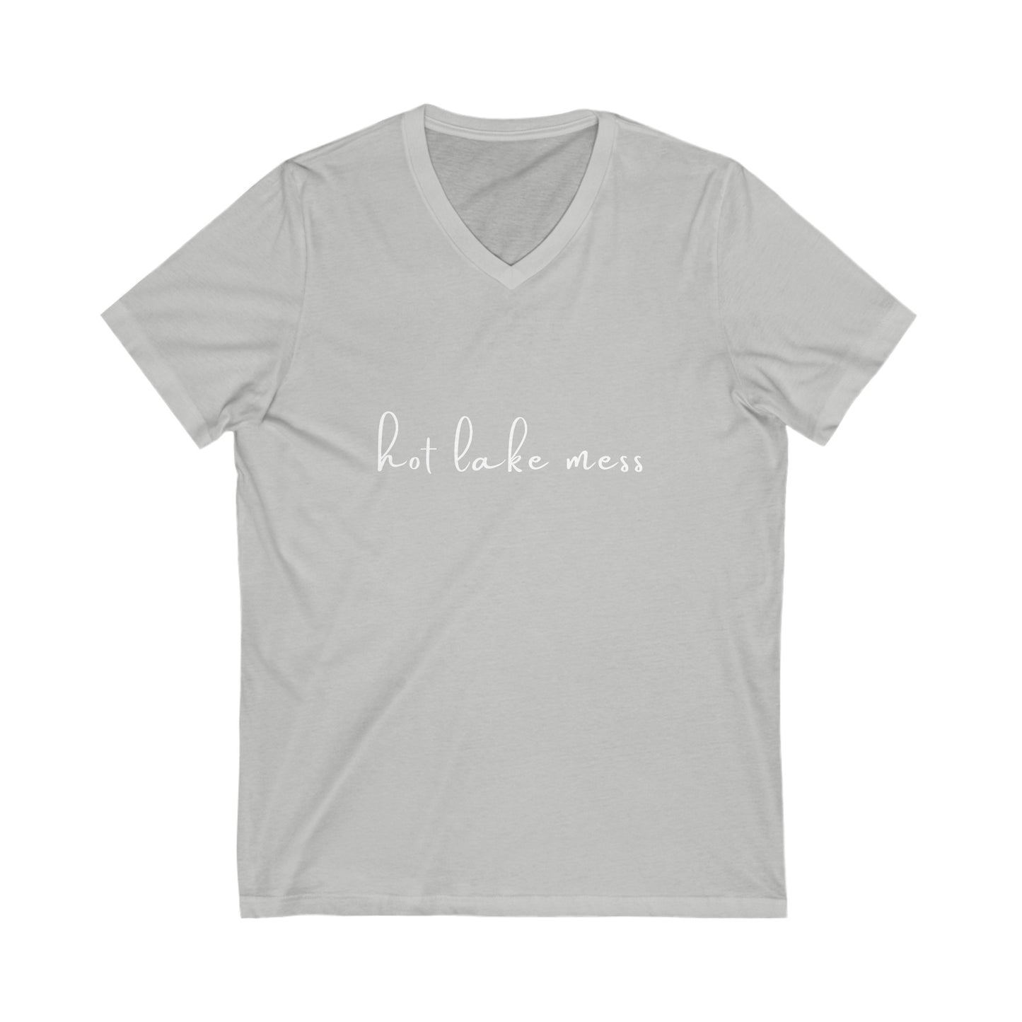 Hot Lake Mess Unisex Jersey Short Sleeve V-Neck Tee