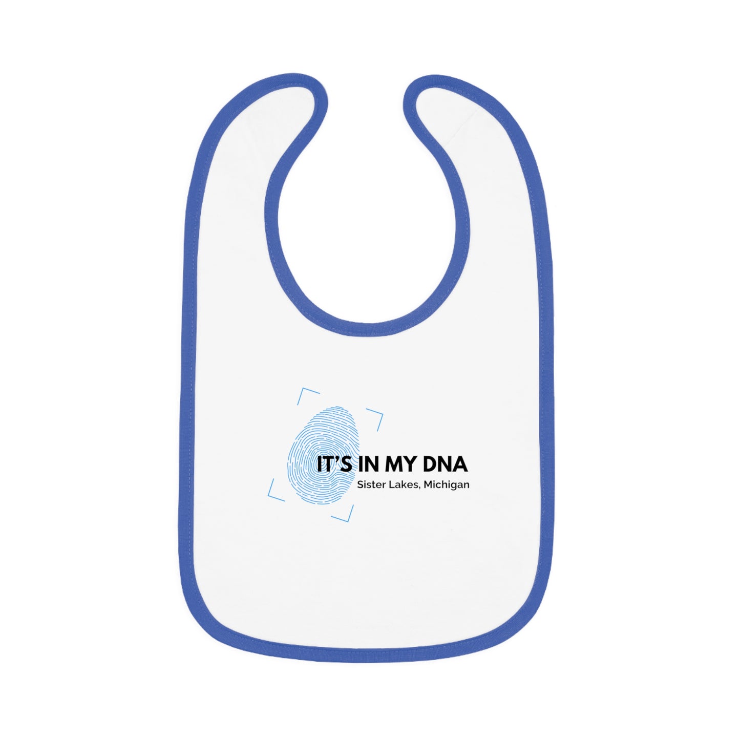 Sister Lakes IT'S IN MY DNA Baby Contrast Trim Jersey Bib