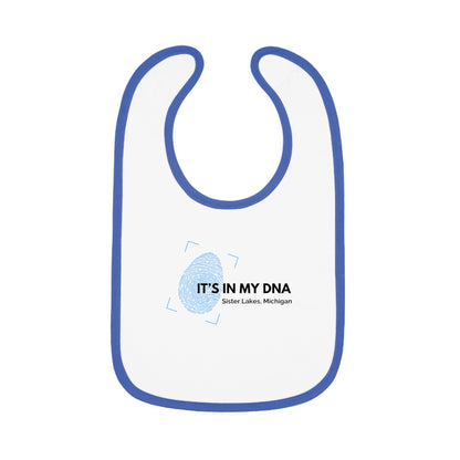 Sister Lakes IT'S IN MY DNA Baby Contrast Trim Jersey Bib