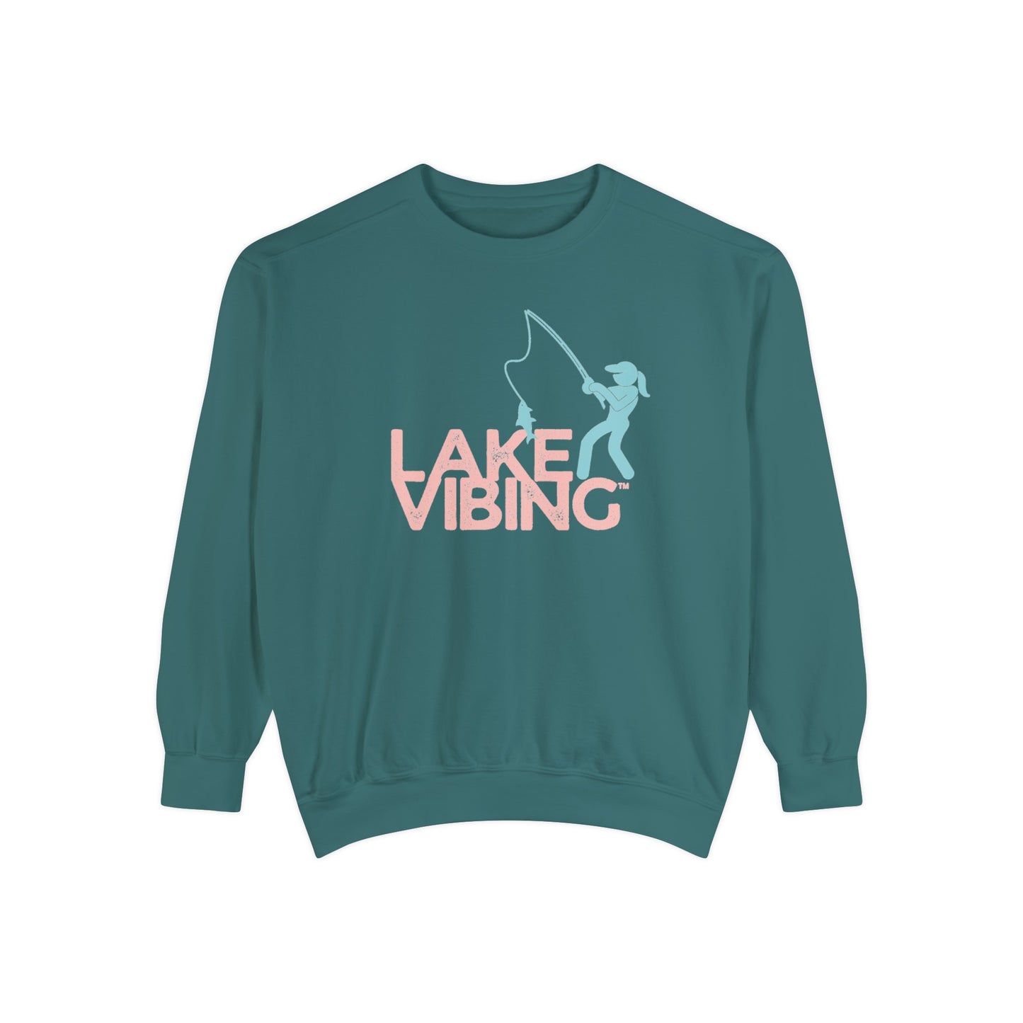 Lake Vibing Fishergirl Unisex Garment-Dyed Sweatshirt