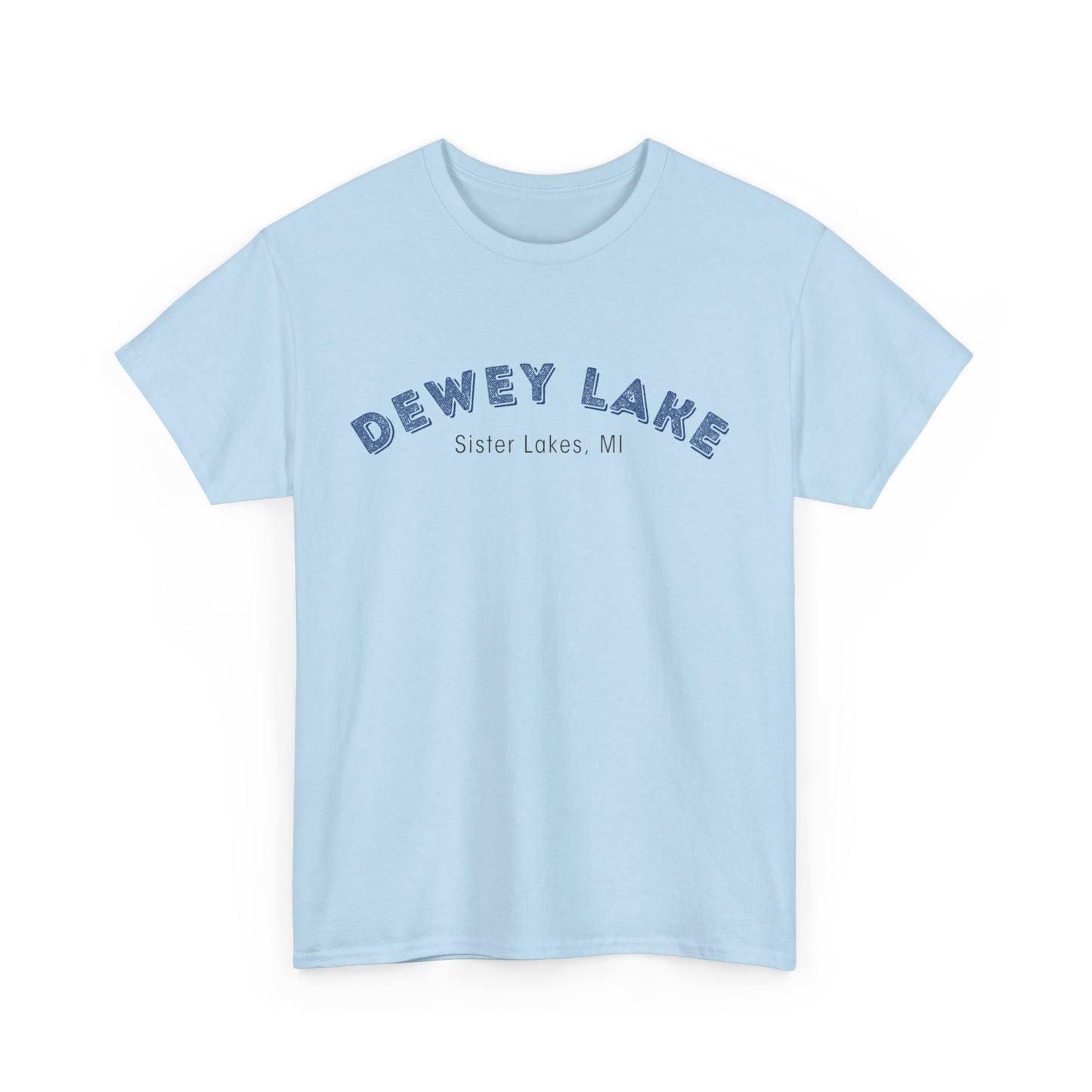 Dewey Lake in Sister Lakes, MI Unisex Heavy Cotton Tee