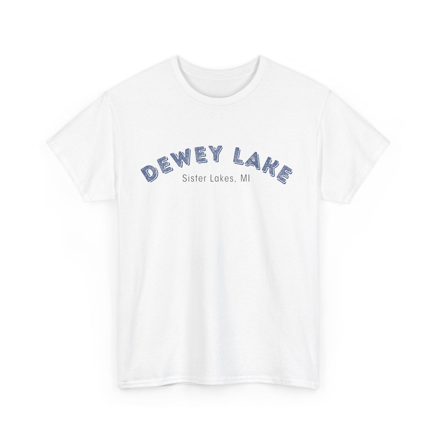 Dewey Lake in Sister Lakes, MI Unisex Heavy Cotton Tee
