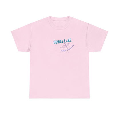 Dewey Lake Kayaker in Sister Lakes, MI Unisex Heavy Cotton Tee