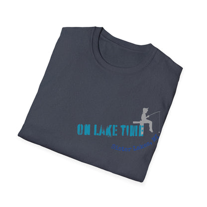 On Lake Time Fishing Sister Lakes Unisex Softstyle T-Shirt