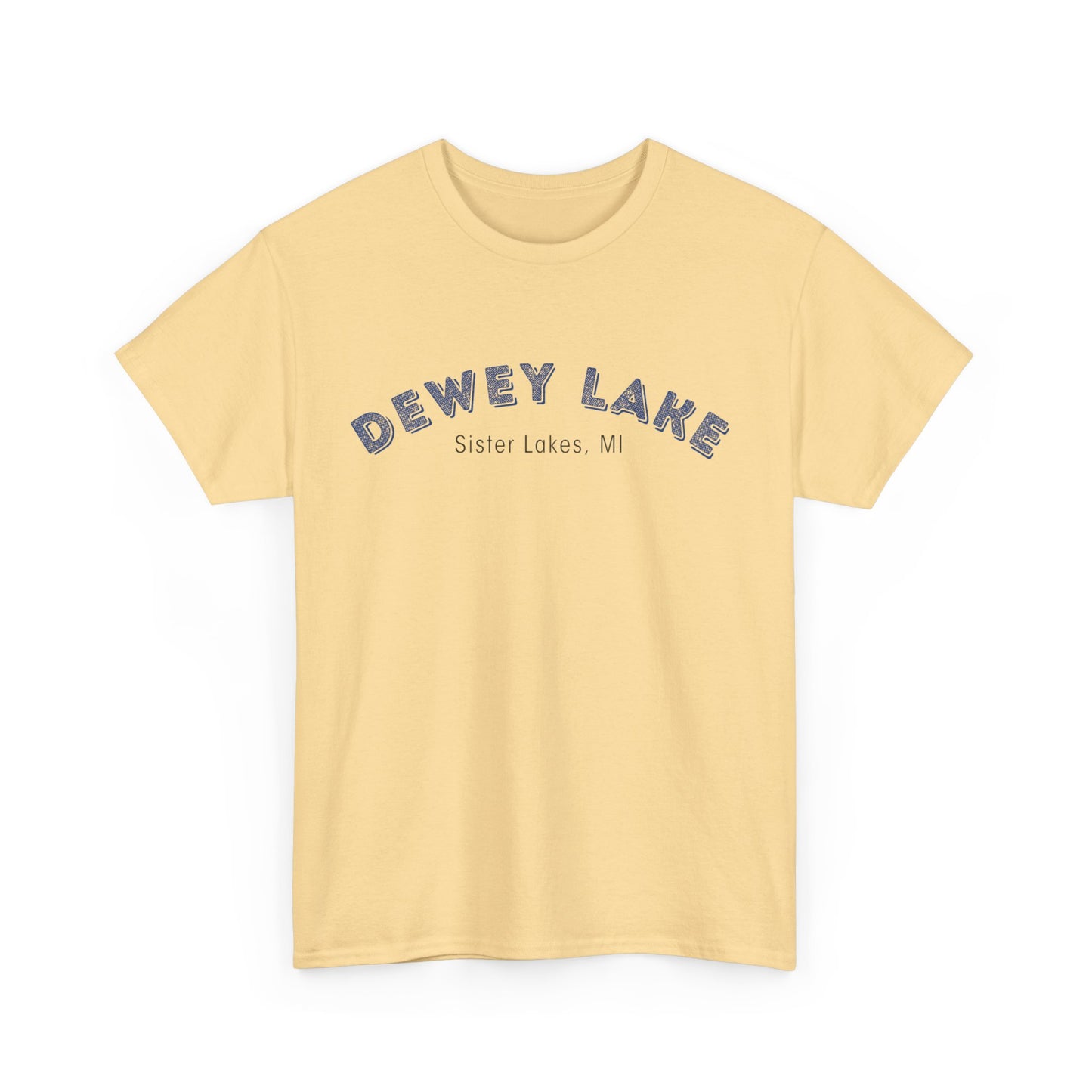 Dewey Lake in Sister Lakes, MI Unisex Heavy Cotton Tee