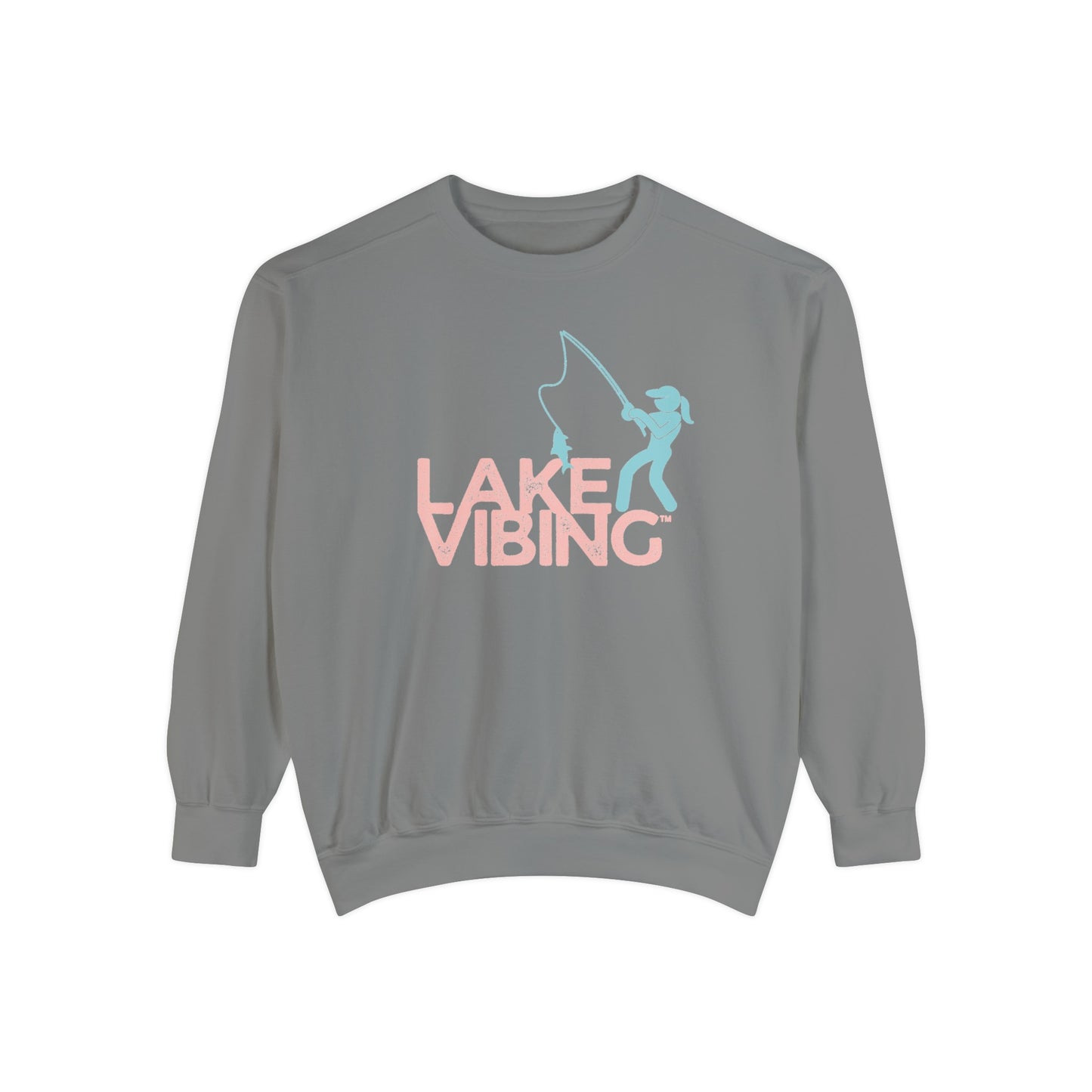 Lake Vibing Fishergirl Unisex Garment-Dyed Sweatshirt
