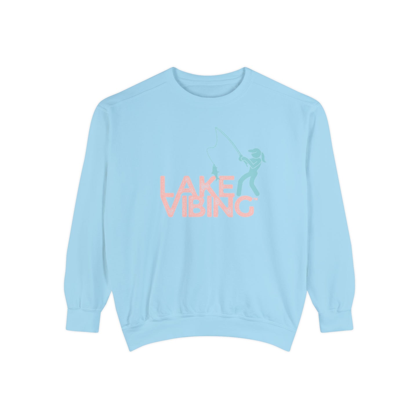 Lake Vibing Fishergirl Unisex Garment-Dyed Sweatshirt