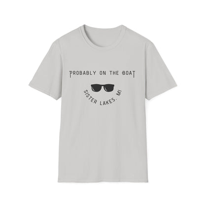 Probably on the Boat (sunglasses) Sister Lakes Unisex Softstyle T-Shirt