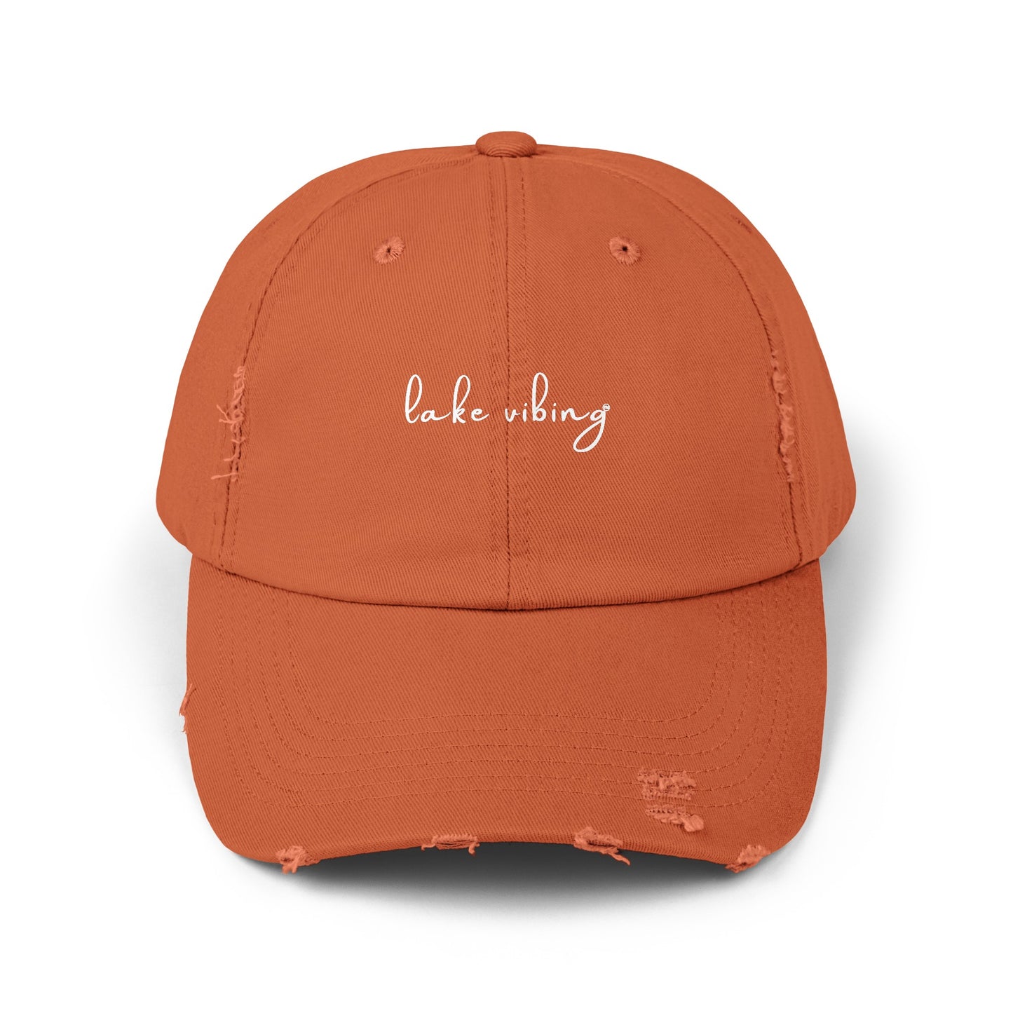 Lake Vibing Fishing Unisex Distressed Cap