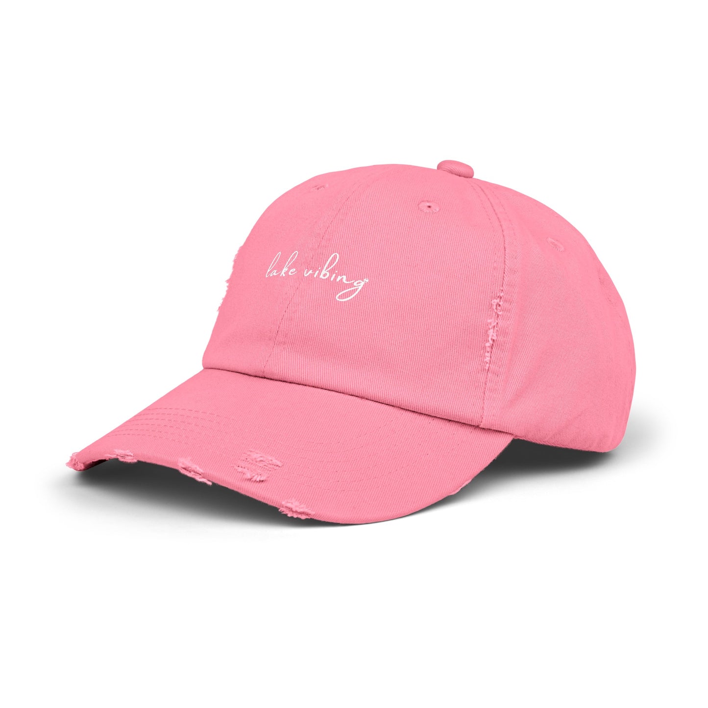 Lake Vibing Fishing Unisex Distressed Cap