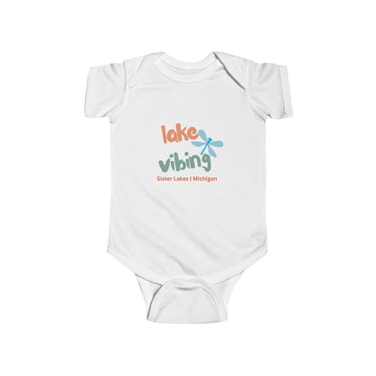 Lake Vibing in Sister Lakes Dragonfly Infant Fine Jersey Bodysuit