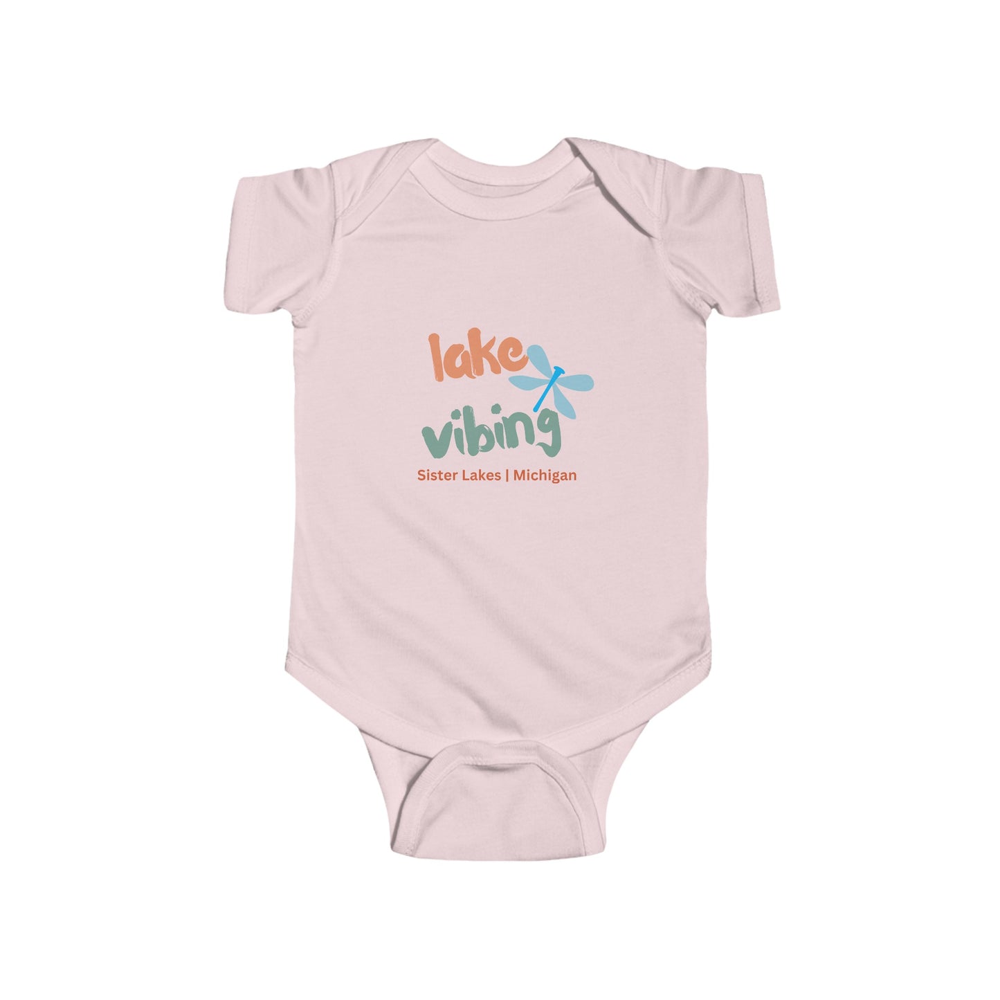 Lake Vibing in Sister Lakes Dragonfly Infant Fine Jersey Bodysuit